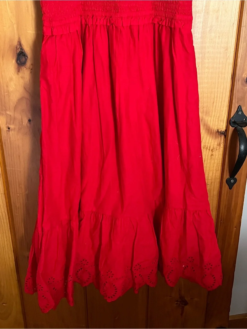 GAP Bright Red Sundress with Ruffle Bodice